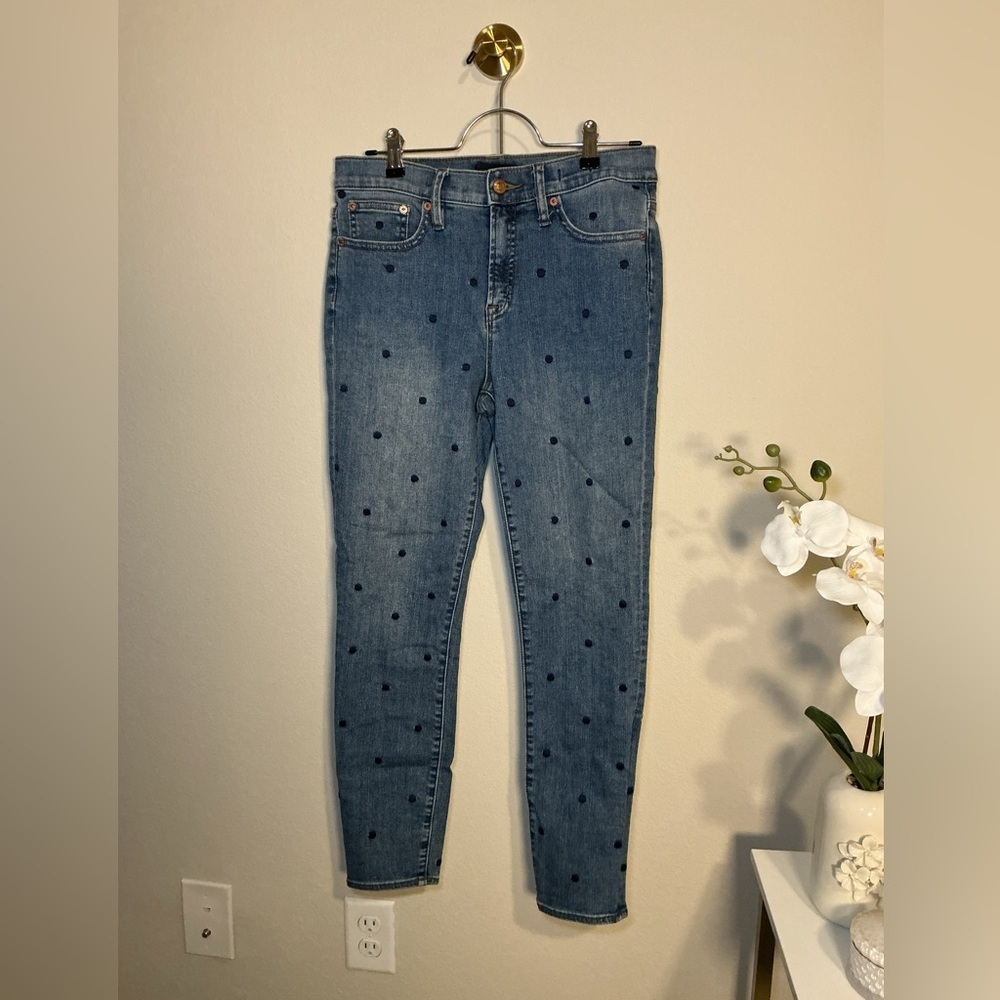 Blue Polka Dot Women's Jeans